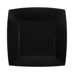 Assietter Fyrkantiga 18 cm - Svarta 10-pack