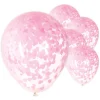 Ballonger med rosa hjärtformad konfetti, 5-pack