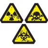 Biohazard Klistermärken 25 cm, 3-pack