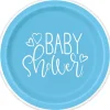 Blue Heart Babyshower - Tallrikar 8-pack