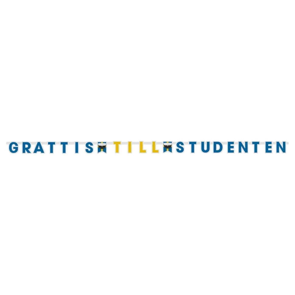 Bokstavsgirlang Grattis till Studenten