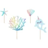 Cake Toppers - Narwhal 4-pack