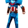 Captain America Mech Strike Maskeraddräkt Barn 7-10 år