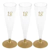 Champagneglas med guldfot 18 år 6-pack