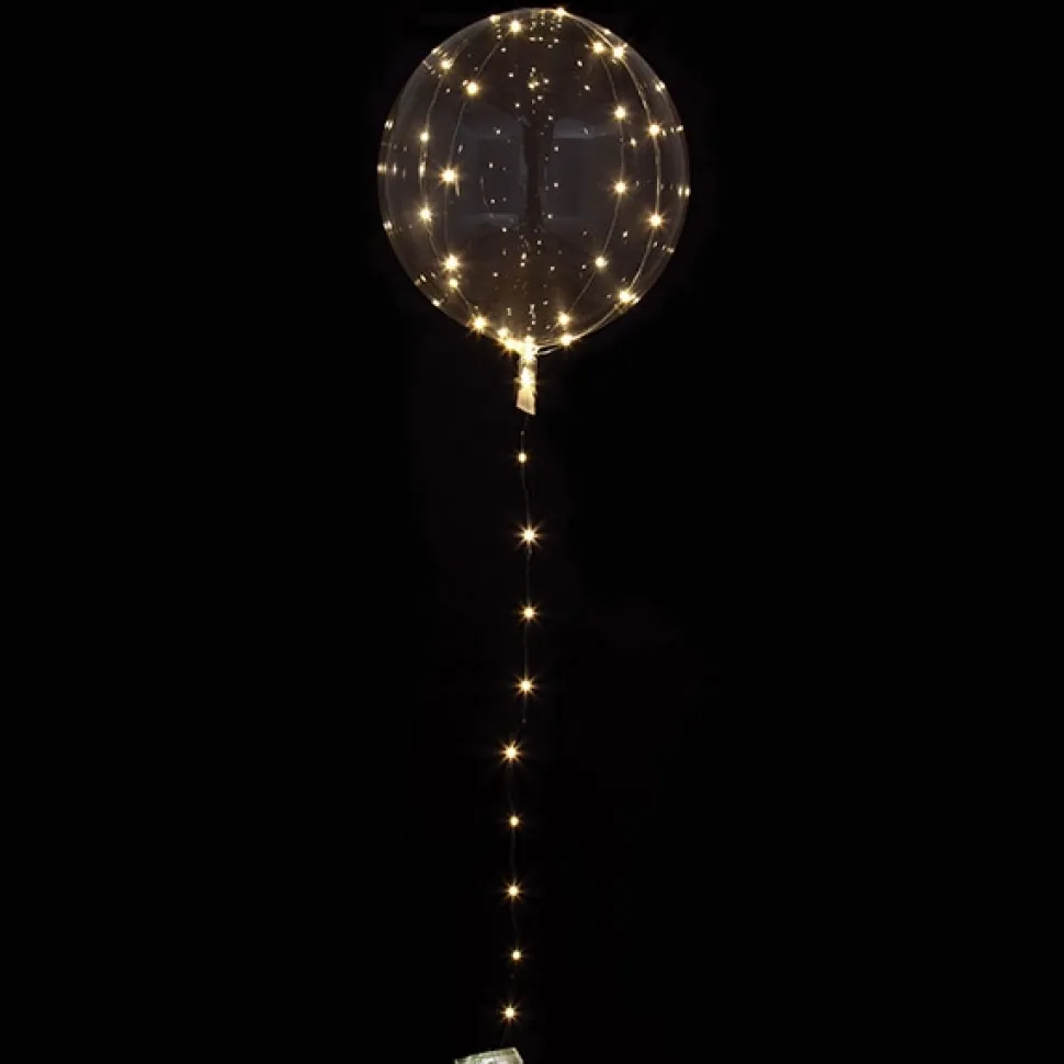 Clearz Crystal, Transparent ballong med vitt LED-ljus