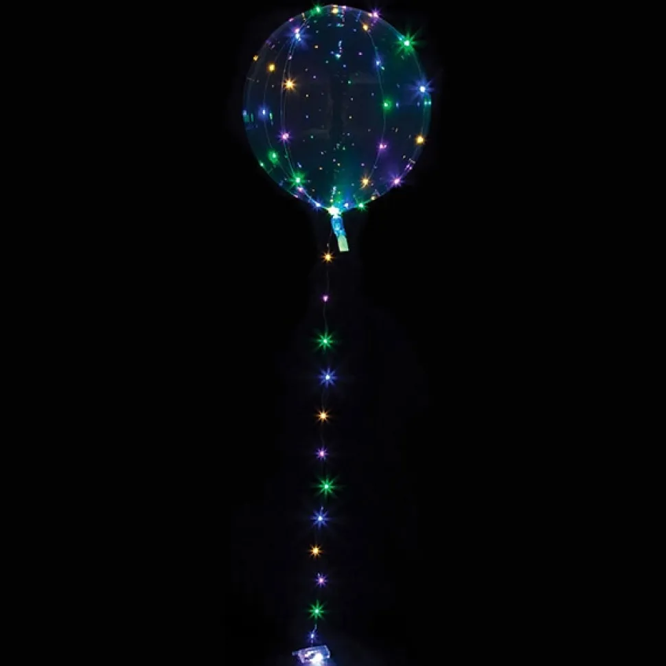 Clearz Crystal, Transparent ballong med multi LED-ljus
