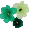 Dekorationer Gröna Pappersblommor, 30 cm 3-pack