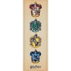 Dörrposter - Harry Potter House Crests 53 x 158 cm