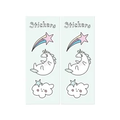 Enhörning - Kalaspåsar med stickers 6-pack