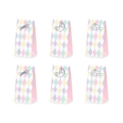 Enhörning - Kalaspåsar med stickers 6-pack