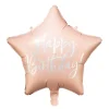 Folieballong Rosa - Happy Birthday