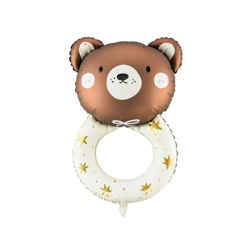 Folieballong - Teddybjörn Skallra 61 x 88 cm
