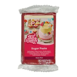 FunCakes - Sockerpasta Ruby Mörkröd 250 gram