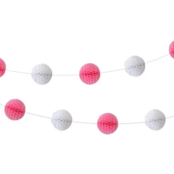 Girlang Honeycomb Rosa och vit 2,5 meter
