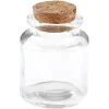 Glasflaska med kork 5 x 6 cm 12-pack