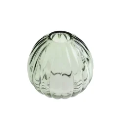 Gröna runda glasvaser 8,5 cm i 12-pack