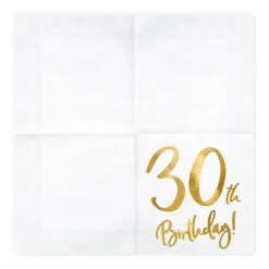 Guld 30 år - Servetter 20-pack