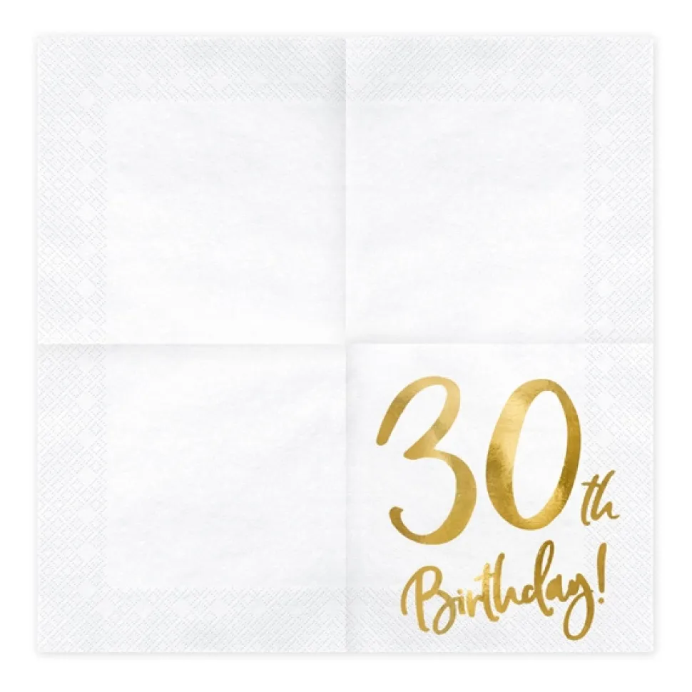 Guld 30 år - Servetter 20-pack
