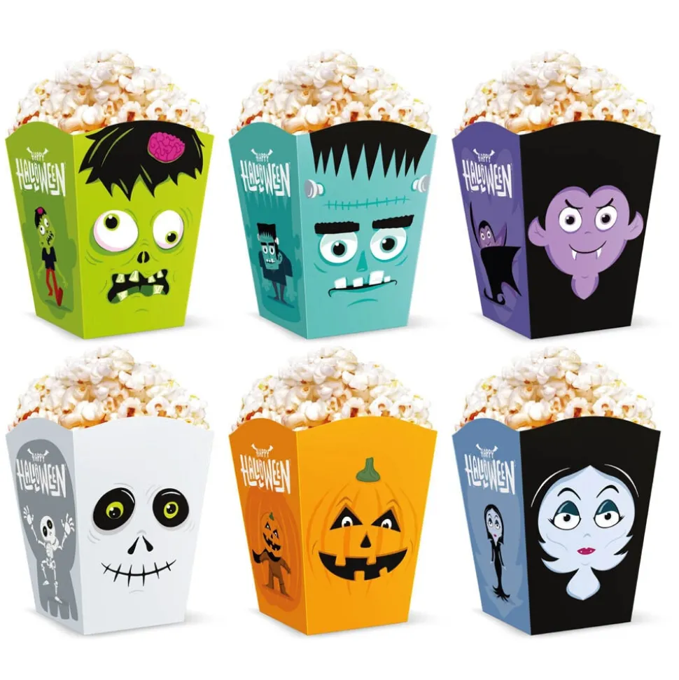 Halloween Monsters Popcornboxar 6-pack