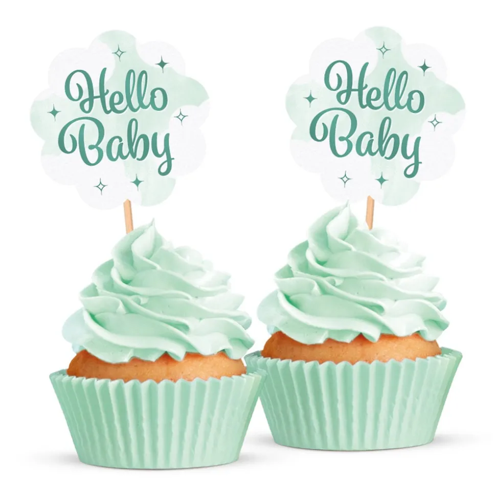 Hello Baby Muffinsdekorationer 12-pack