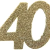 Jättekonfetti i Guld 40 år 6 cm 6-pack
