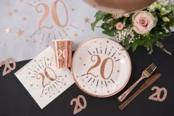 Jättekonfetti i Roséguld 30 år 6 cm 6-pack