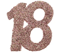 Jättekonfetti i Roséguld 18 år 6 cm 6-pack