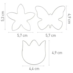 Kakformar Fjäril & Blommor 3-pack