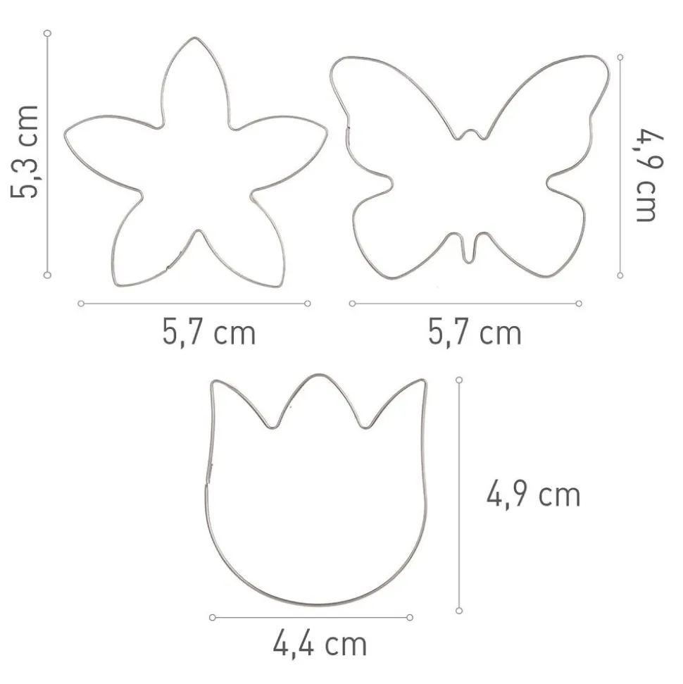 Kakformar Fjäril & Blommor 3-pack