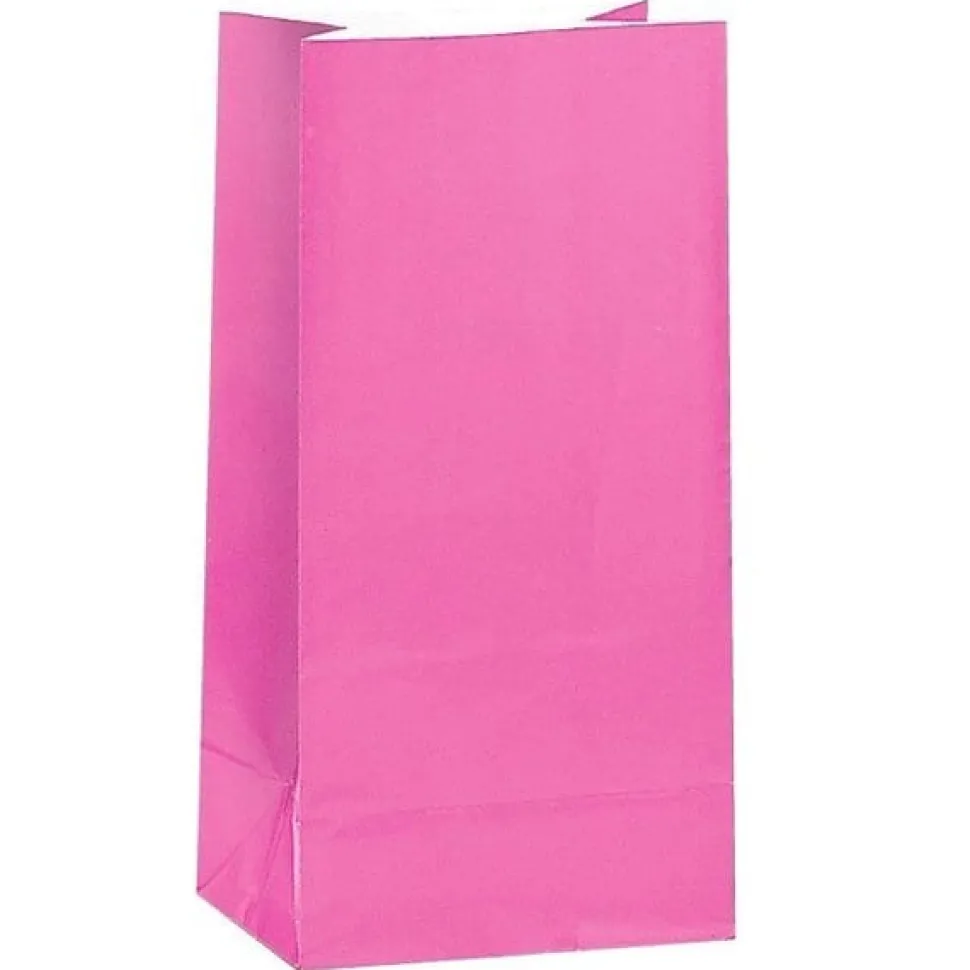 Kalaspåsar i papper - Mörkrosa 12-pack