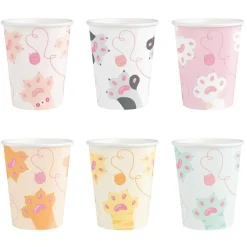 Katt Pappmuggar 220 ml 6-pack