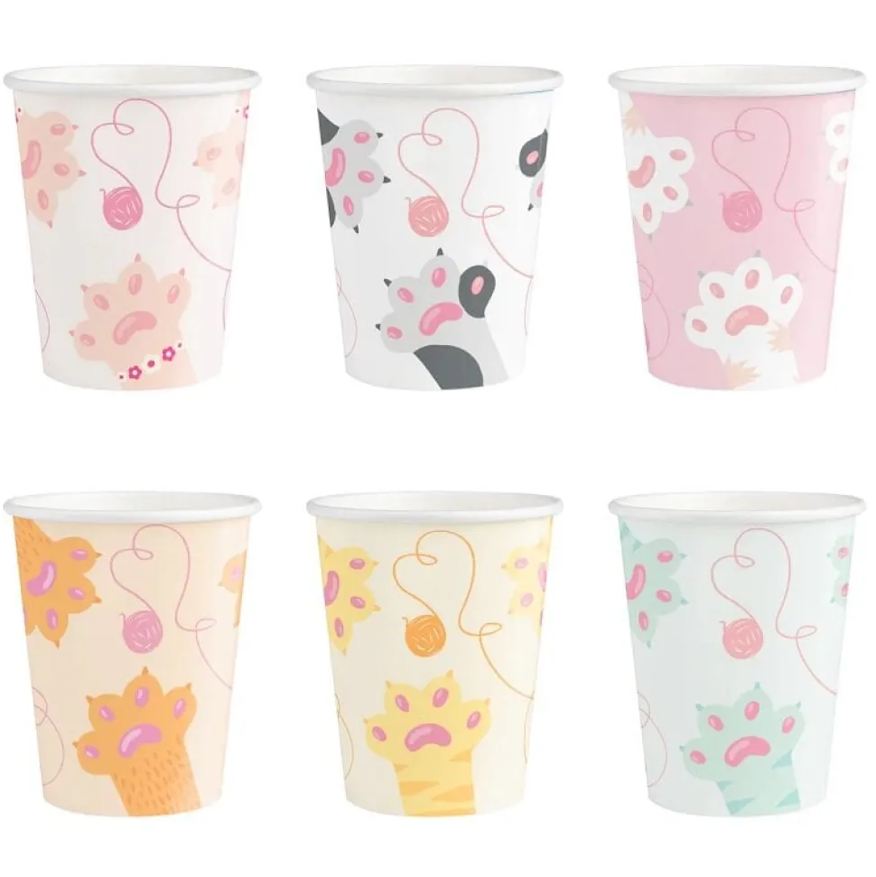 Katt Pappmuggar 220 ml 6-pack