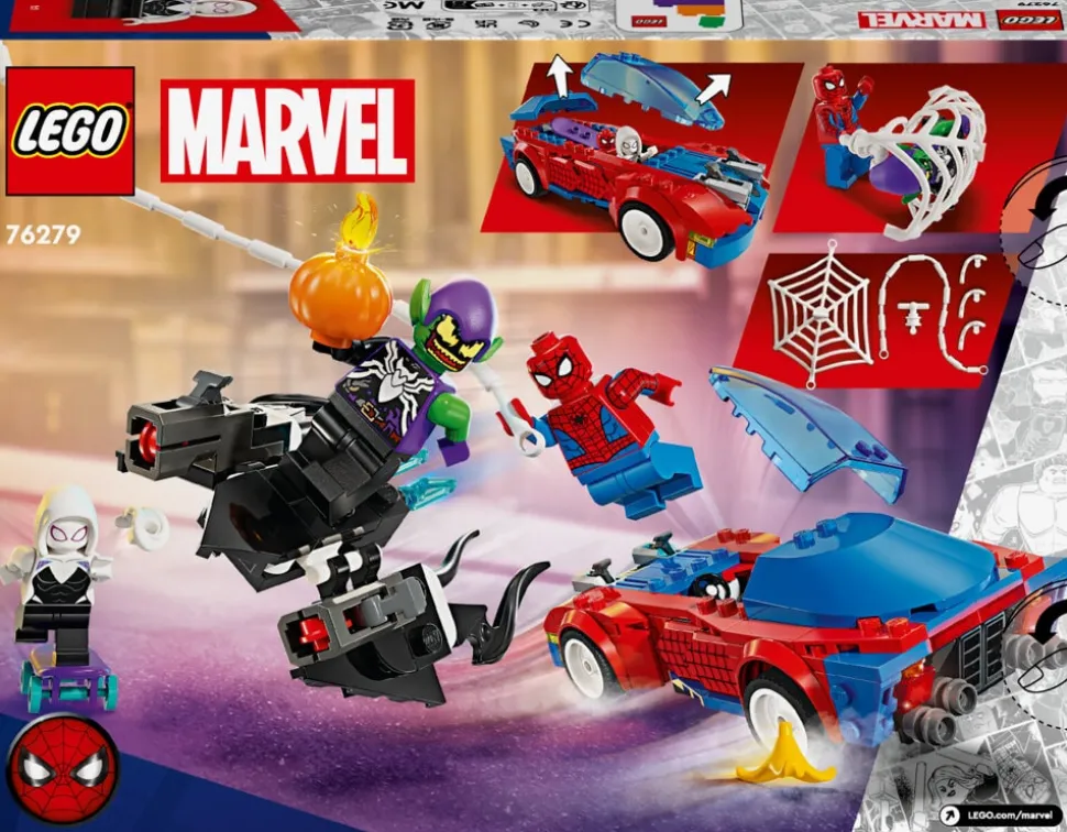 LEGO Marvel - Spider-Mans racerbil & Venom Green Goblin 7+