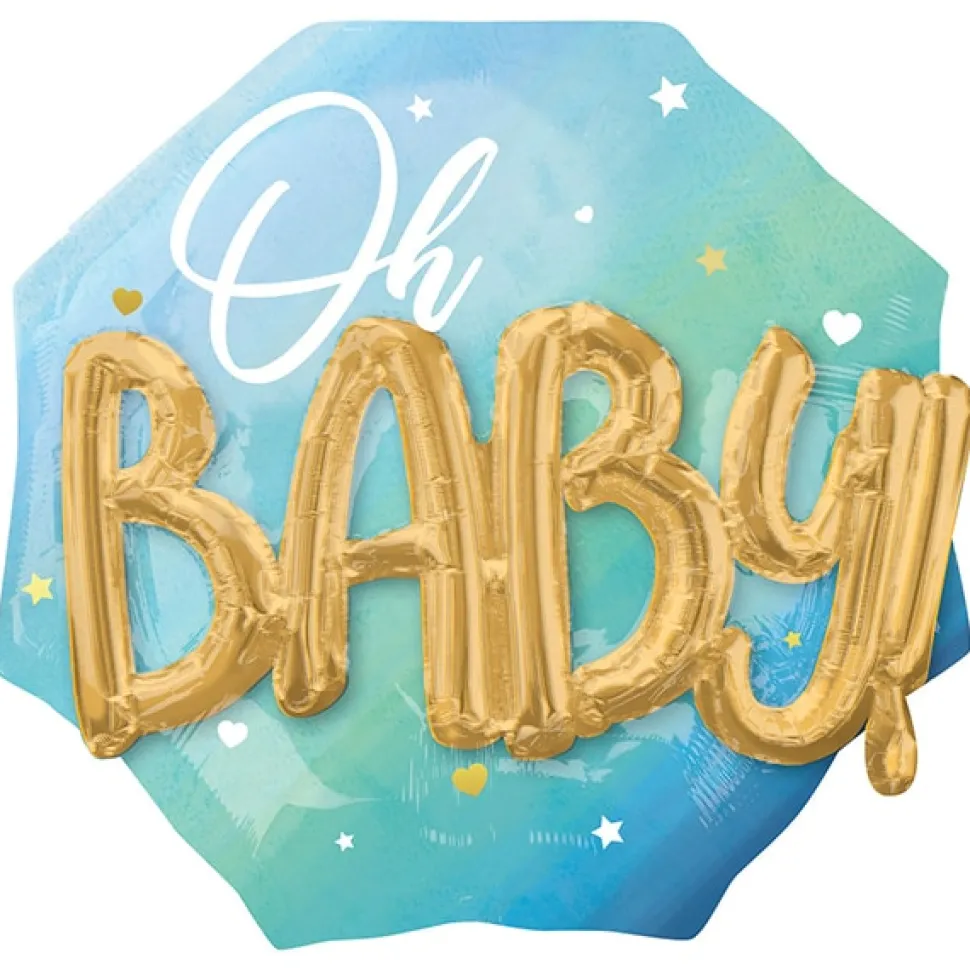 Oh Baby - Folieballong Blå 76 cm