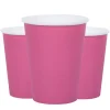 Pappmuggar 250 ml - Mörkrosa 10-pack