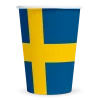 Pappmuggar Svenska Flaggan 8-pack