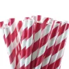 Pappsugrör - Randiga Röda 10-pack