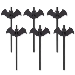 Pappsugrör Svarta Fladdermös 12-pack