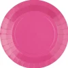 Papptallrikar 22,5 cm - Mörkrosa 10-pack