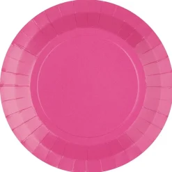 Papptallrikar 22,5 cm - Mörkrosa 10-pack