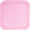 Papptallrikar Fyrkantiga 22 cm Ljusrosa 14-pack
