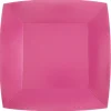 Papptallrikar Fyrkantiga 23 cm - Mörkrosa 10-pack