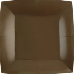 Papptallrikar Fyrkantiga 23 cm - Bruna 10-pack