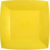 Papptallrikar Fyrkantiga 23 cm - Gula 10-pack