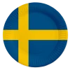 Papptallrikar Svenska Flaggan 8-pack