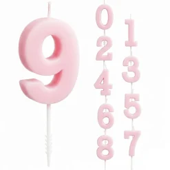 Pastellrosa Sifferljus 0-9
