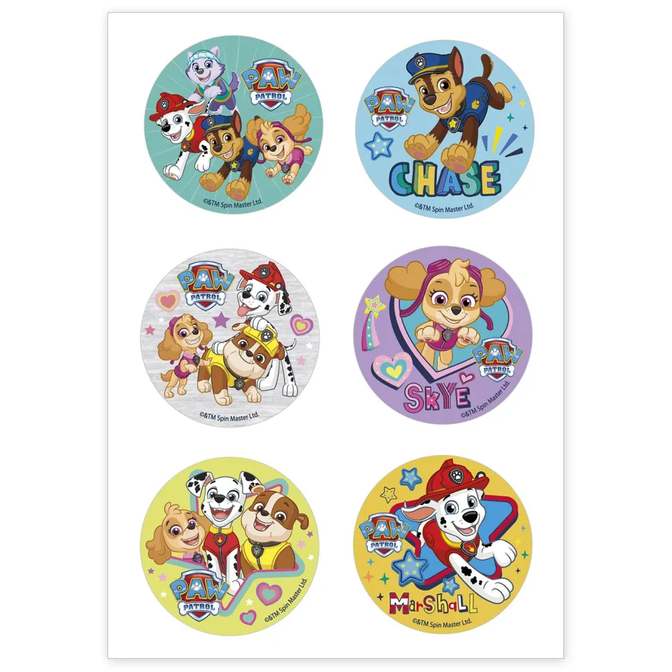 Paw Patrol Muffinsbilder Sockerpasta 6-pack