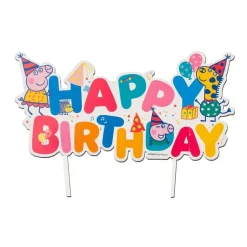 Peppa Pig - Cake Topper Happy Birthday