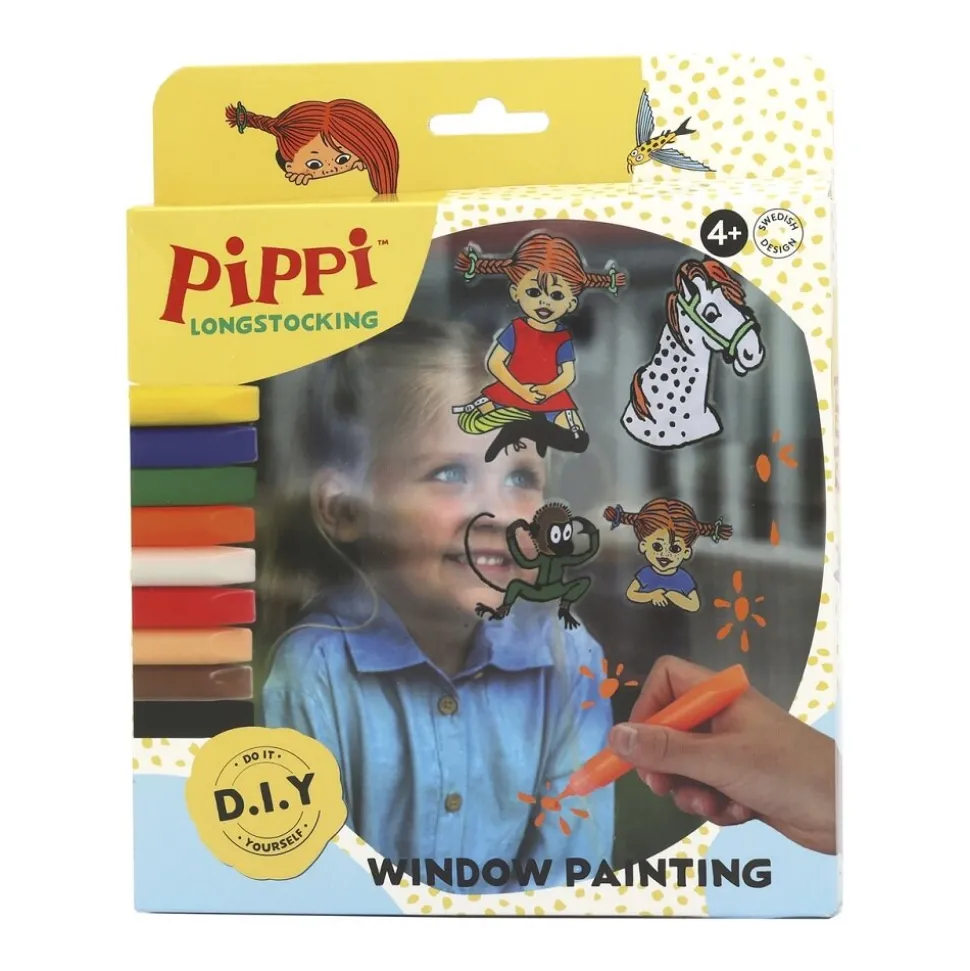 Pippi Långstrump - Fönstermålning