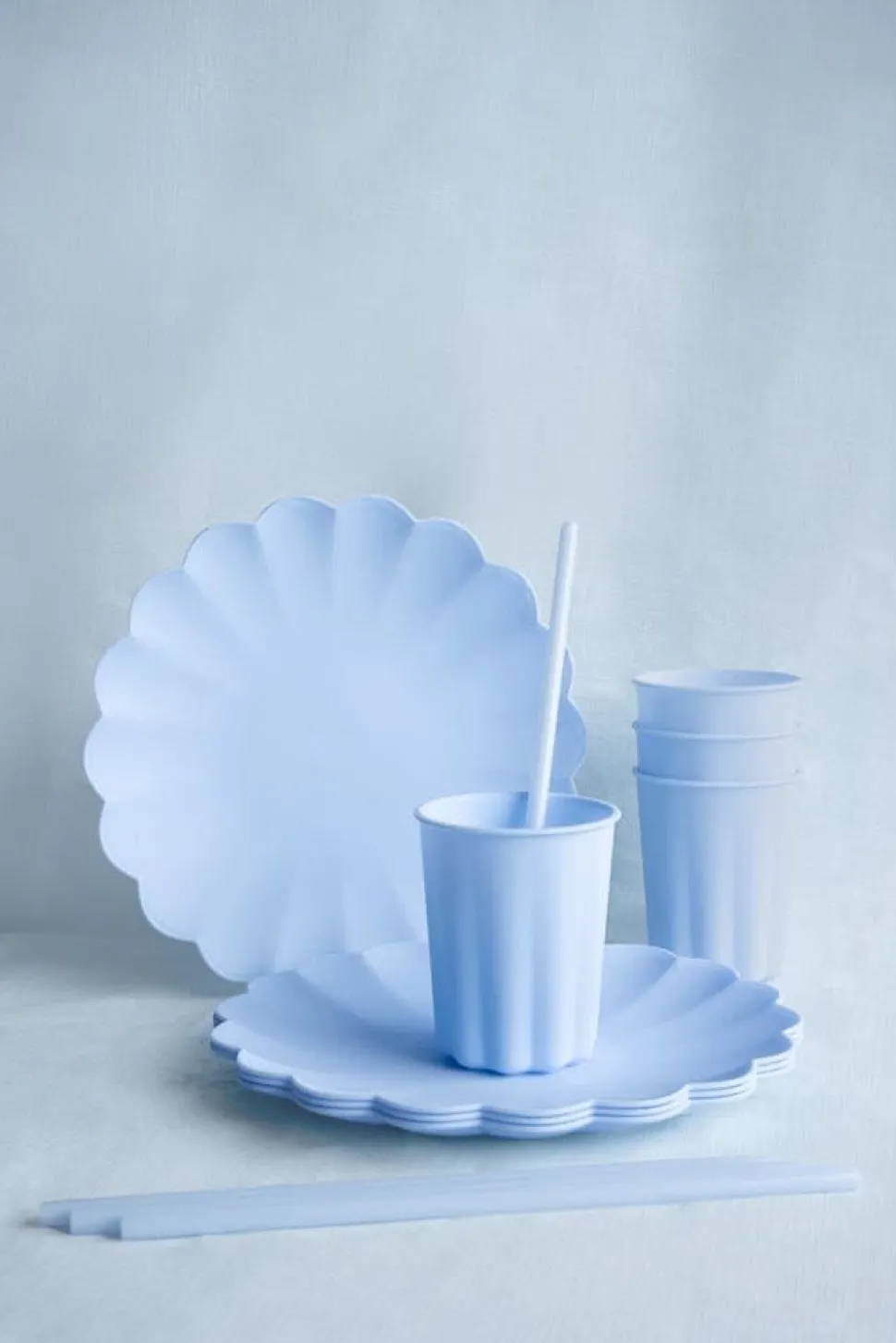 Plastmuggar, Pastellblå 220 ml 4-pack